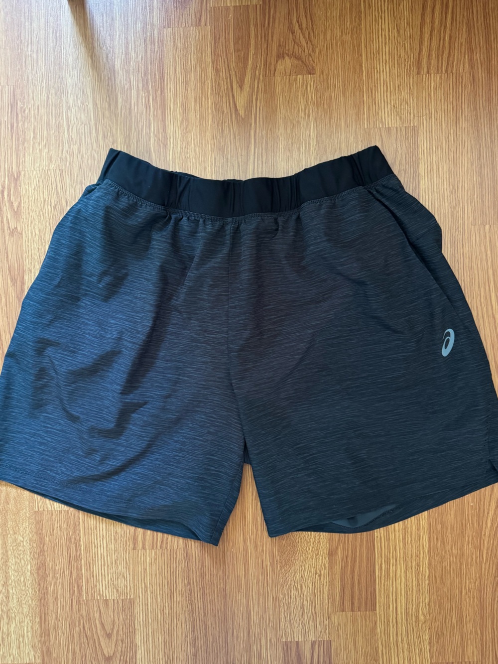 Asics Black Athletic Running Shorts with Inner Liner
